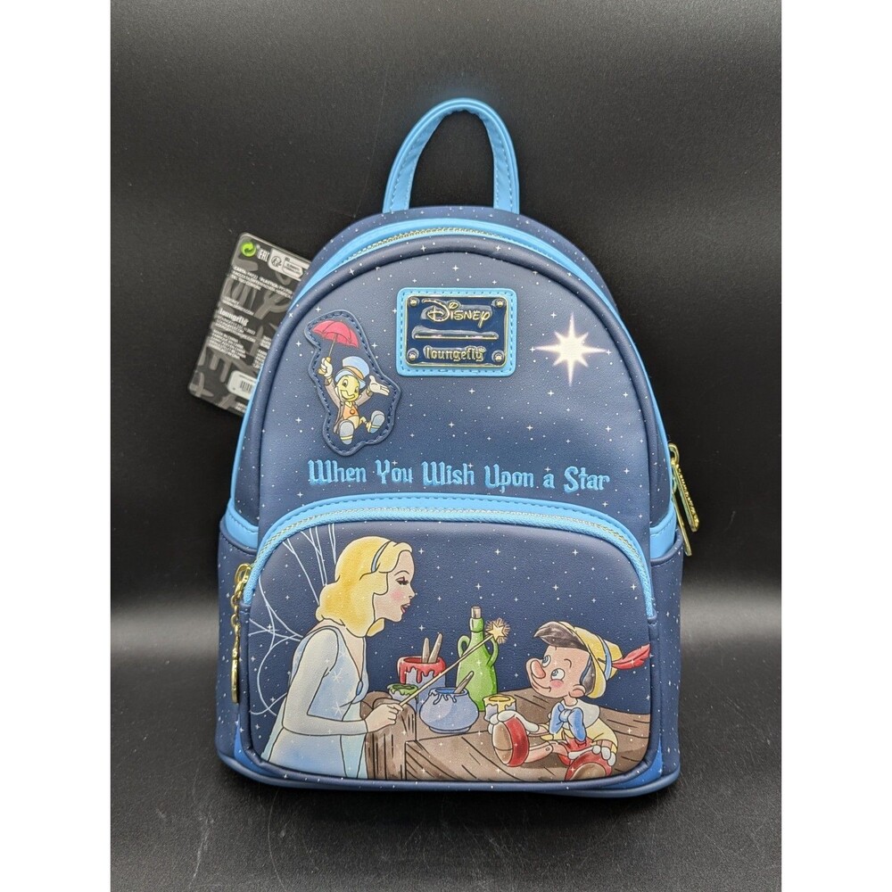 Loungefly Disney Pinocchio Blue Fairy When You Wish Upon A Star Backpack New